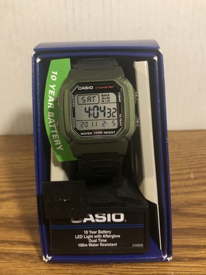 casio illuminator army green