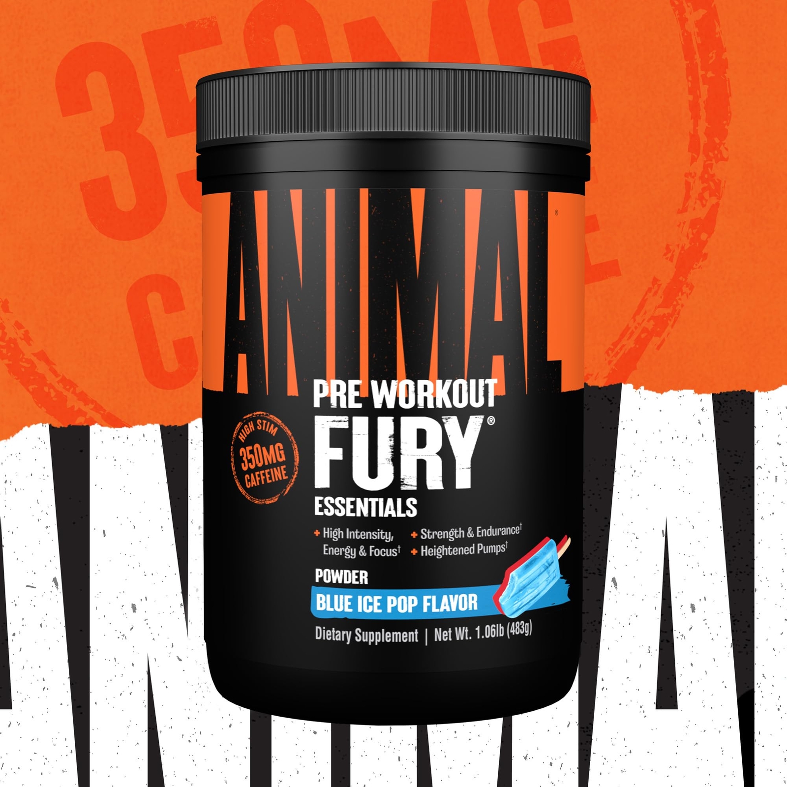 Animal Fury Pre Workout Powder - Energy and Focus Supplement with 5g ...
