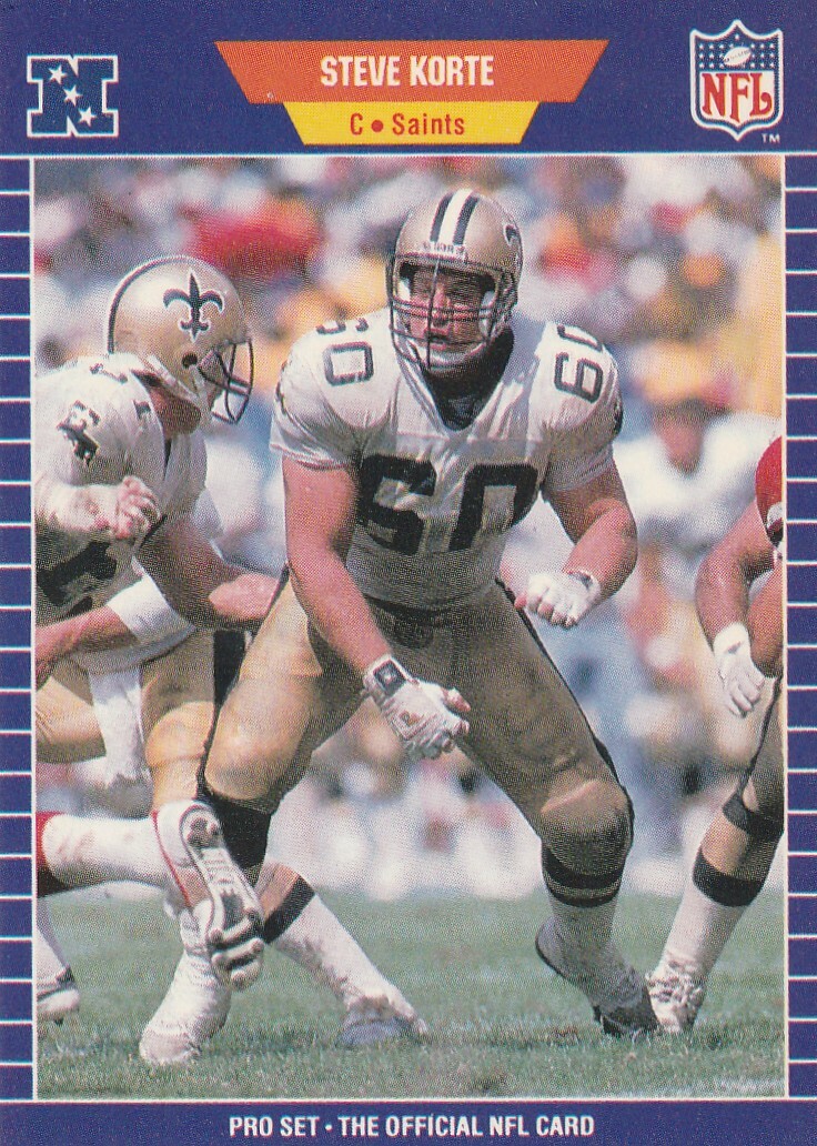 FREE SHIPPING-MINT-[1989 Pro Set #271 Steve Korte New Orleans Saints 
