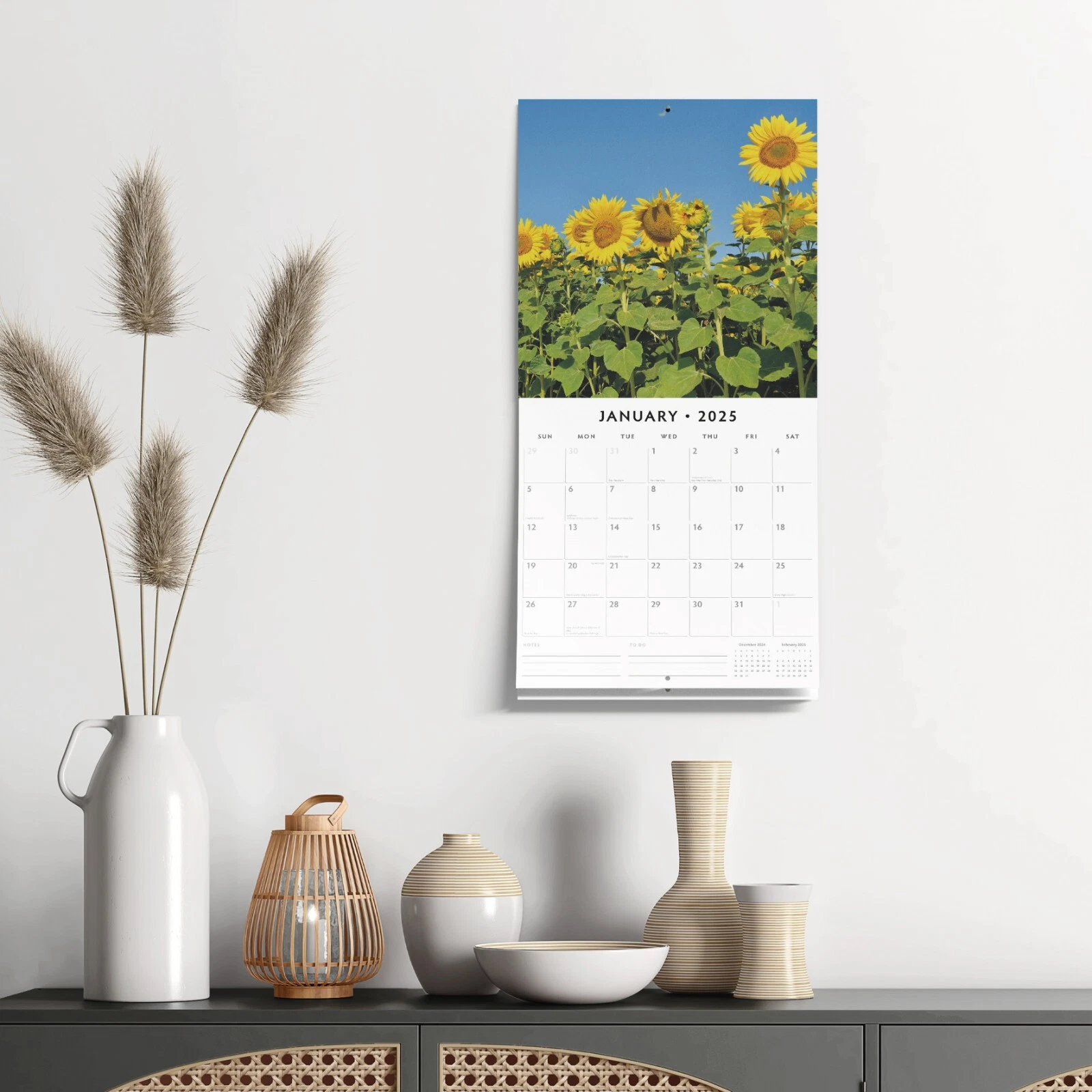 Sunflowers 2025 Square Wall Calendar