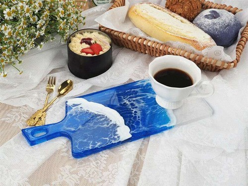 Bandeja herramienta de molde hágalo usted mismo resina de montaña rusa silicona epoxi artesanal fundición placa de fruta molde - Imagen 4 de 18