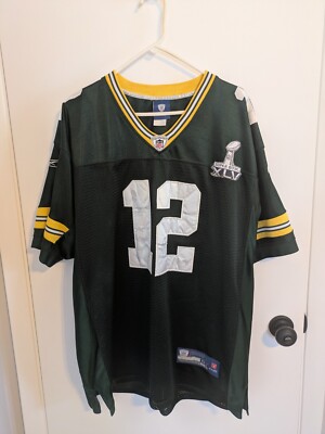 Green Bay Packers #12 Aaron Rodgers Super Bowl XLV Reebok Sz
