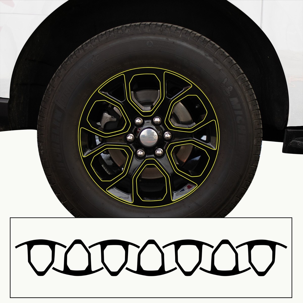 Fits Ford Expedition Max 2022-2024 Wheel Rim Chrome Delete Decal
