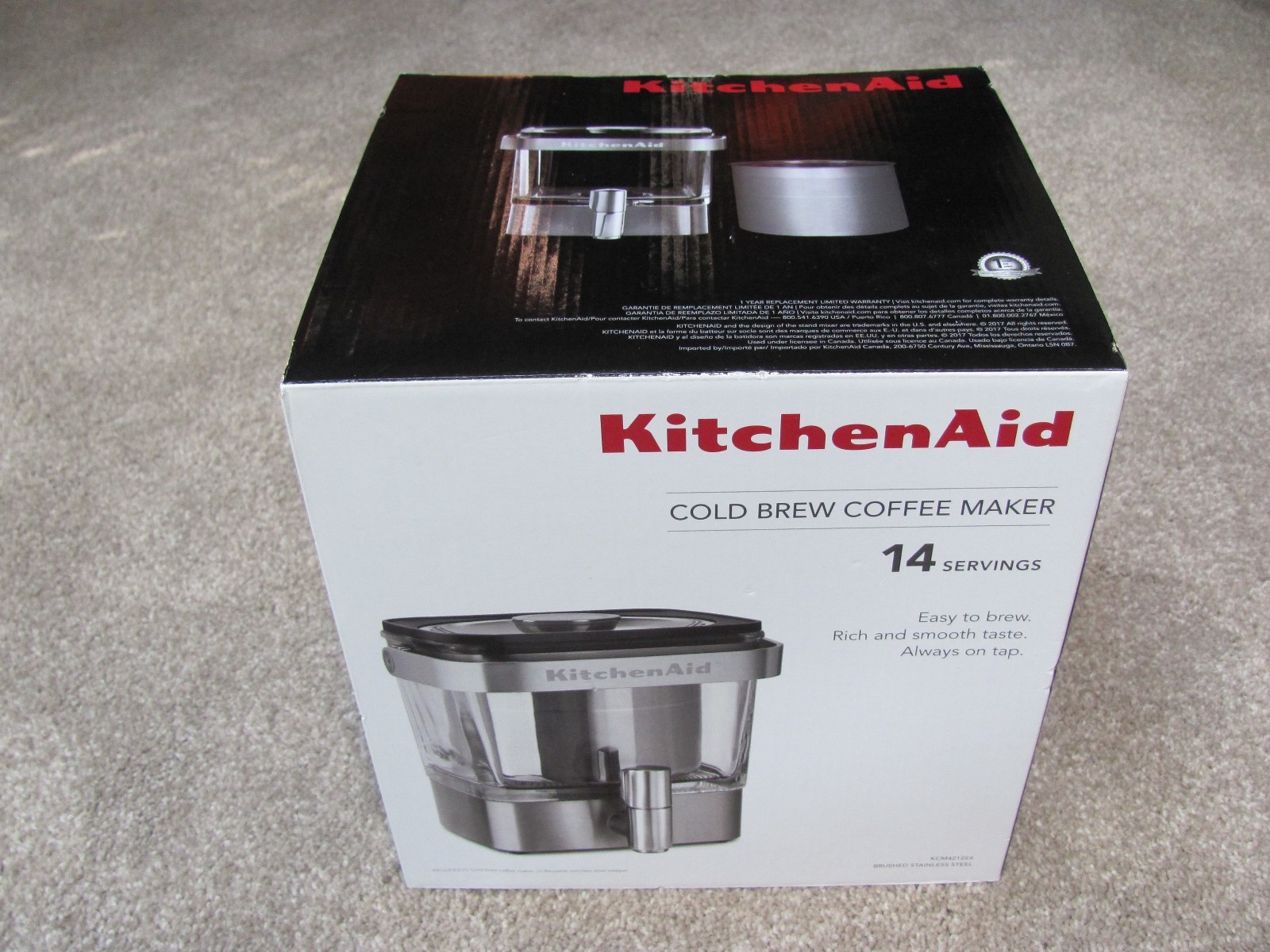 KitchenAid KCM4212SX Cold Brew Coffee Maker Brushed Stainless Steel 14