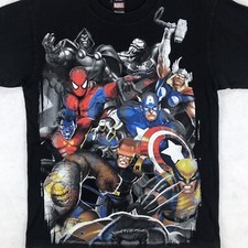 vintage MARVEL COMICS MAD ENGINE T-Shirt M/L x-men spider-man thor wolverine