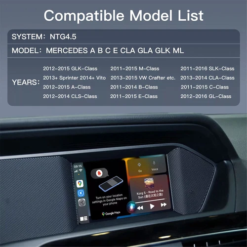 Für Mercedes-Benz NTG4.5 Becker Navi-Dock 2011-15 Wireless Carplay Android Modul - Bild 11 von 14