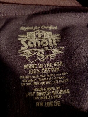 Genuine Schott NYC-BROS T-Shirt 100%  supple Bear  MADE IN USA NEW  small  vinta