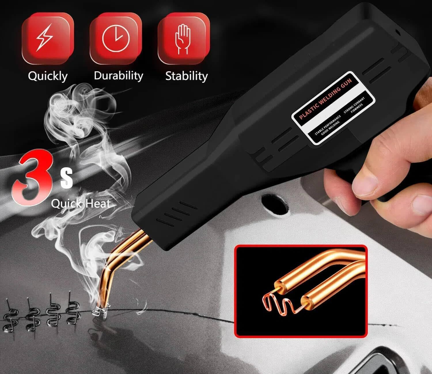 Plastic Welder, Plastic Welding Kit, 800PCS Staples,Plastic Welder Gun Kit USA