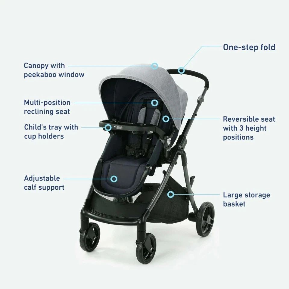 Sistema de viaje Graco Modes más cercano con asiento de coche infantil SnugRide 35 Lite LX unisex Foto 3 de 4