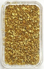 GOLD NATURAL ALASKAN 15.1 GRAMS YUKON NUGGETS PROSPECTOR TYPE IN BAR HOLDER