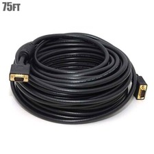 75FT Super VGA SVGA DB15 HD15 Male to Male M/M CL2 UL Monitor Cable w/ Ferrites