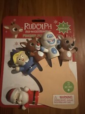 Finger Puppets Rudolph The Red-Nosed Reindeer 5 Piece Toddler Child 3 Toy NWT
