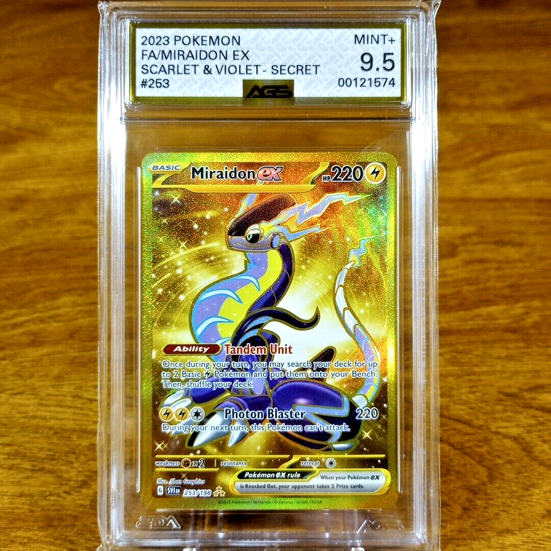 Ave Maria オブリビオニス EXR Pokemon Scarlet & Violet Base Secret Miraidon EX 253/198 AGS Mint+
