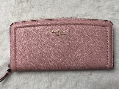 NWT Kate Spade Knott Slim Continental Wallet Pink Coral Gable - Main Image