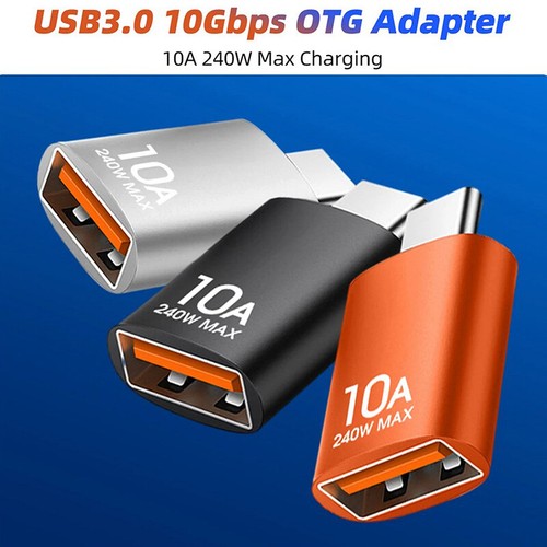 10A USB 3.0 To Type C Adapter OTG Type C Male To USB Female Converter For La _xa - Zdjęcie 4 z 12