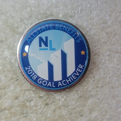 Allstate Benefits 2018 Goal Achiever Enamel Pin NL Logo Award Badge Rare