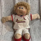 Cabbagepatch Kids Blonde Hair Doll Xavier Roberts 1982 Cardinals Outfit Blue Eye