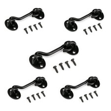 3  Barn Door Lock Gate Latch 5 Pack,Privacy Hook and Eye Latch, Easy Lock