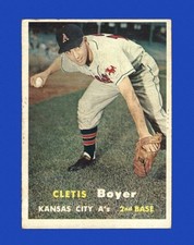 1957 Topps Set-Break #121 Clete Boyer RC VG-VGEX *GMCARDS*