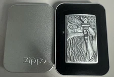 ZIPPO 2000 EAGLE AND TORCH EMBLEM BRUSHED CHROME LIGHTER SEALED IN BOX 179h