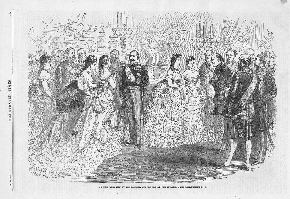 Print Shop Reception TUILERIES Grand Reception by the Emperor: Refreshment Room Antique ...