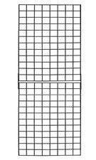SSWBasics Black 2' X 6" Wire Grid Kit - 2 2' X 3" Panels-Black Wire Grid Wall