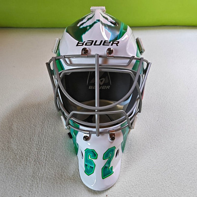 Bauer 930 Eishockey Torwarthelm M-L Weiß/Grün Eishockey mit Gitter Senior