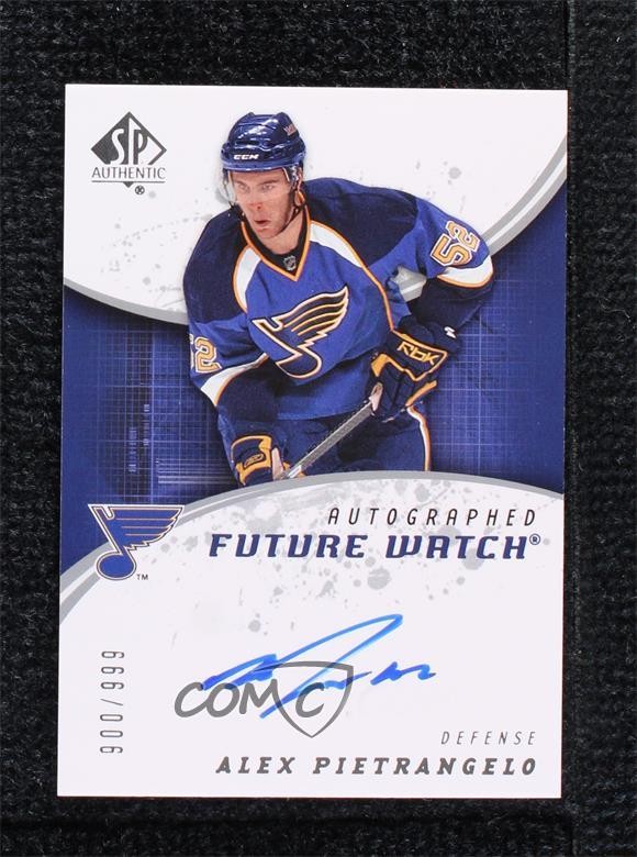 2008 SP Authentic Future Watch 900/999 Alex Pietrangelo #231 Rookie Auto RC m0p