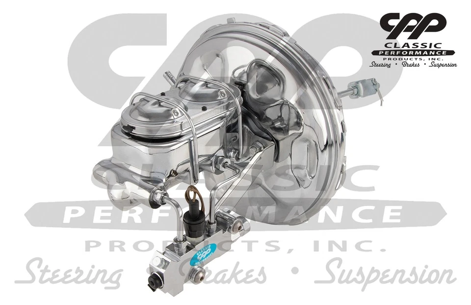 67 72 Buick Skylark Oldsmobile 442 Completo Cromo 11" Kit de refuerzo de freno eléctrico Foto 3 de 4