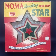 Vintage 1950s Noma Sparkling Treetop STAR  Christmas Mid Century Tree Topper