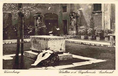 WueRZBURG Bavaria Walter von der Vogelweide grave
