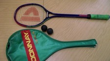DONNAY vintage Graffiti 2000 Squash Racket with case and balls VGC