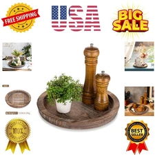 Rustic Wooden Serving Tray: Vintage Decorative Centerpiece for Home & Events