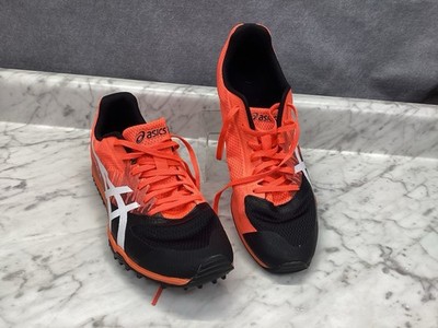 ASICS Mens Track Shoes Hyper XC 2 Orange and White. Size 12US