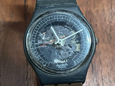 Odd Vintage 1984 Old Clear Transparent Rare Swatch Swiss Watch