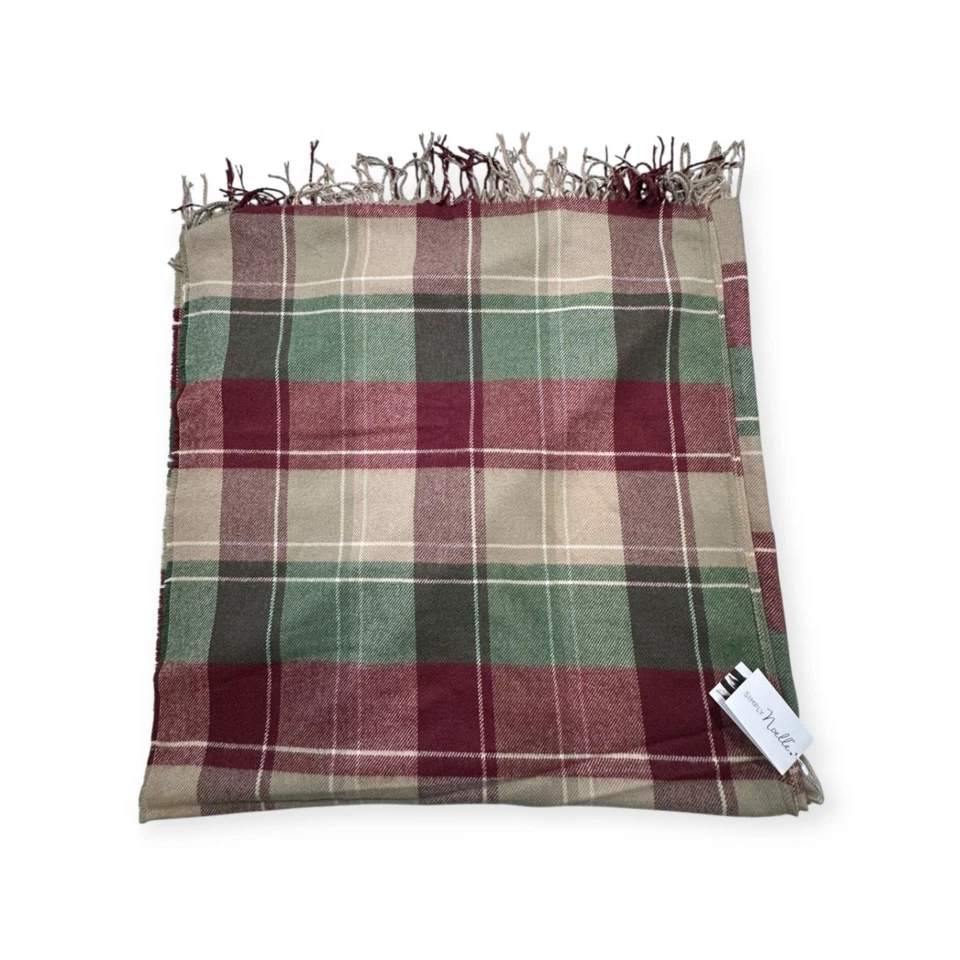 Simply Noelle Acrylic Poncho Wrap Red Green Color New  (One Size Fits All) - Image 3 of 4