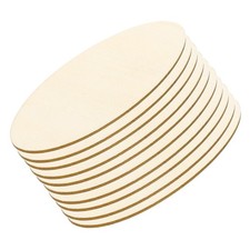 100x50x2mm Wood Pieces 10 Pack Unfinished Oval Wood Shapes Wooden Cutouts