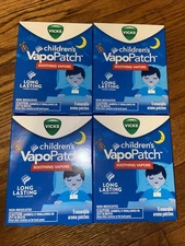 BRAND NEW X4 Vicks Children's Soothing VapoPatch 5 Wearable Aroma Patches Each
