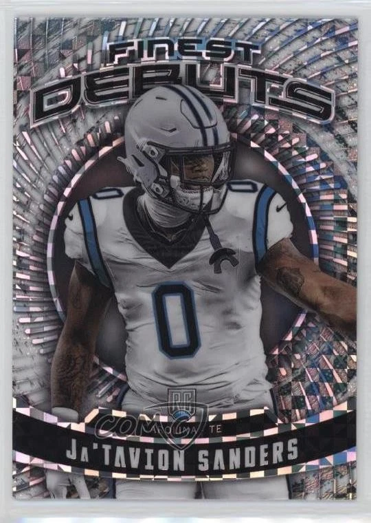 Ja'Tavion Sanders Topps Finest Debut #D22 Gold Refractor