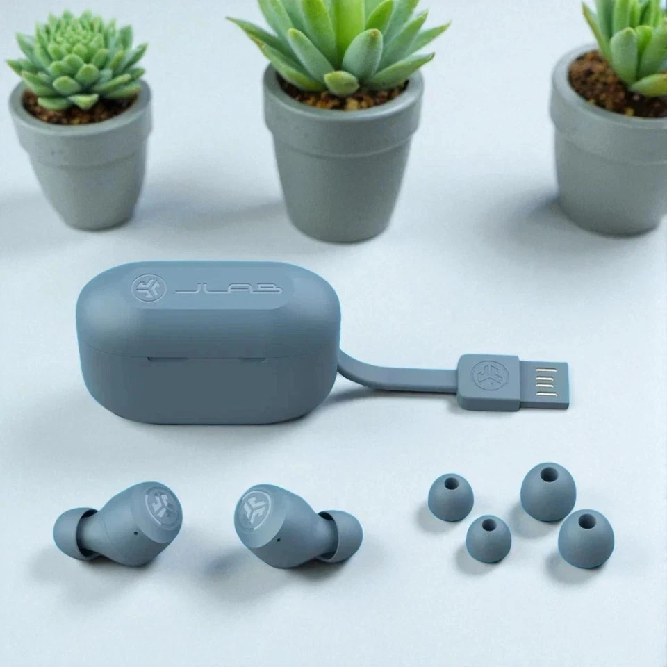 JLab Go Air Pop True Wireless Earbuds | Bluetooth In-Ear Earphones Lilac - Image 2 of 2