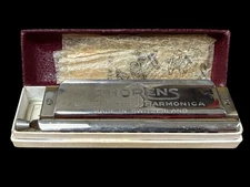 Vintage c1930 Thorens Professional Chromatic Harmonica #12 - In Box w Paperwork