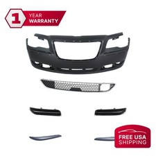 Front Bumper Grille Trims Fog Light Covers For 2012-2014 Chrysler 300