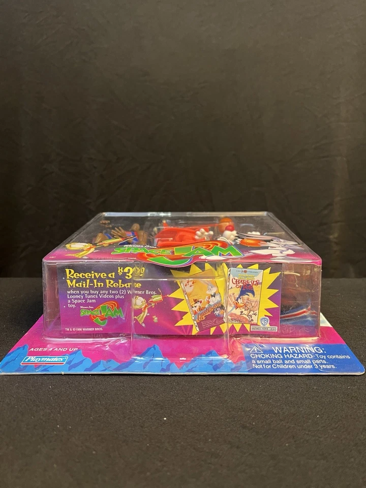 Zancos y relleno de émbolo Space Jam 1996 Michael Jordan Sylvester Sky, sellado Foto 3 de 4