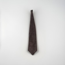 J. Ferrar men’s 100% silk brown geometric necktie made in USA
