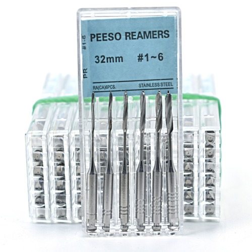 Dental Peeso Reamers/Gates Drills Endodontic Root Canal Engine Use 28/32mm #1-6 - Foto 16 di 25