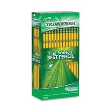 Ticonderoga No. 2 Woodcase Pencils - #2 Pencil Grade - Yellow Barrel - 72 Carton