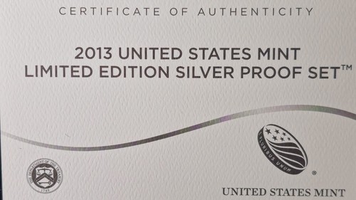 2013 US Mint Limited Edition SILVER Proof Set. OGP COA - Picture 4 of 4