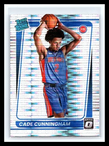 💥 Cade Cunningham 2021-22 Optic Silver Pulsar Holo Prizm Rated Rookie RC #161