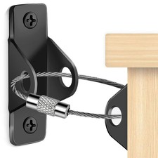 Furniture Anchors for Baby Proofing, 6 6 Count Pack of 1 , Metal-Small