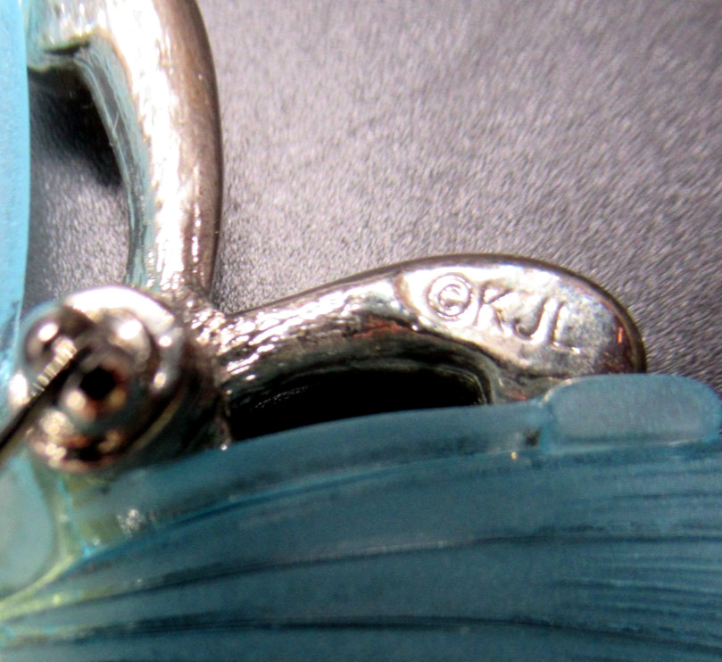 KJL KENNETH J LANE Beautiful Blue Frosted Lucite … - image 4